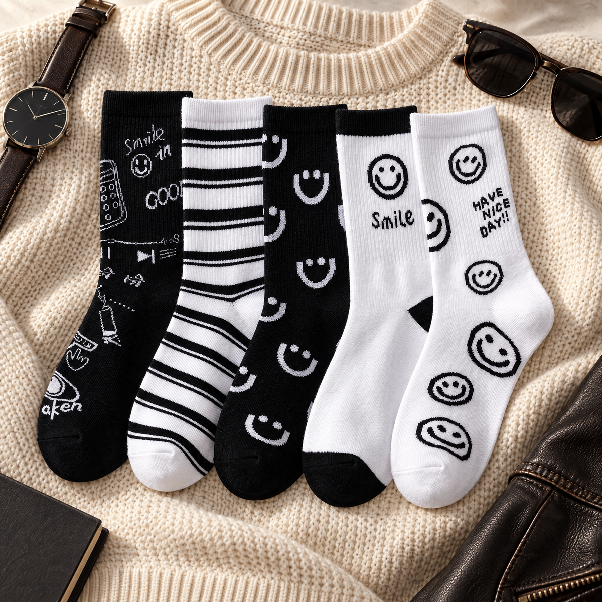 جوارب Smile Socks في جلسة تصوير تجارية